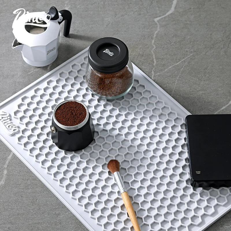 Bincoo Coffee Pressed Powder Mat Drain Mat Bar Mat Non-slip Mat Bar Tabletop Protective Mat Coffee Workbench Supporting Tools