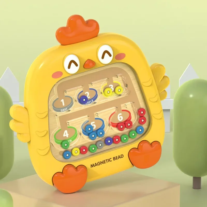 Jeux de tri Montessori, labyrinthe magnétique avec chiffres de couleur, stylo, jeux de perles mobiles, motricité Fine, jouets éducatifs pour enfants, cadeau