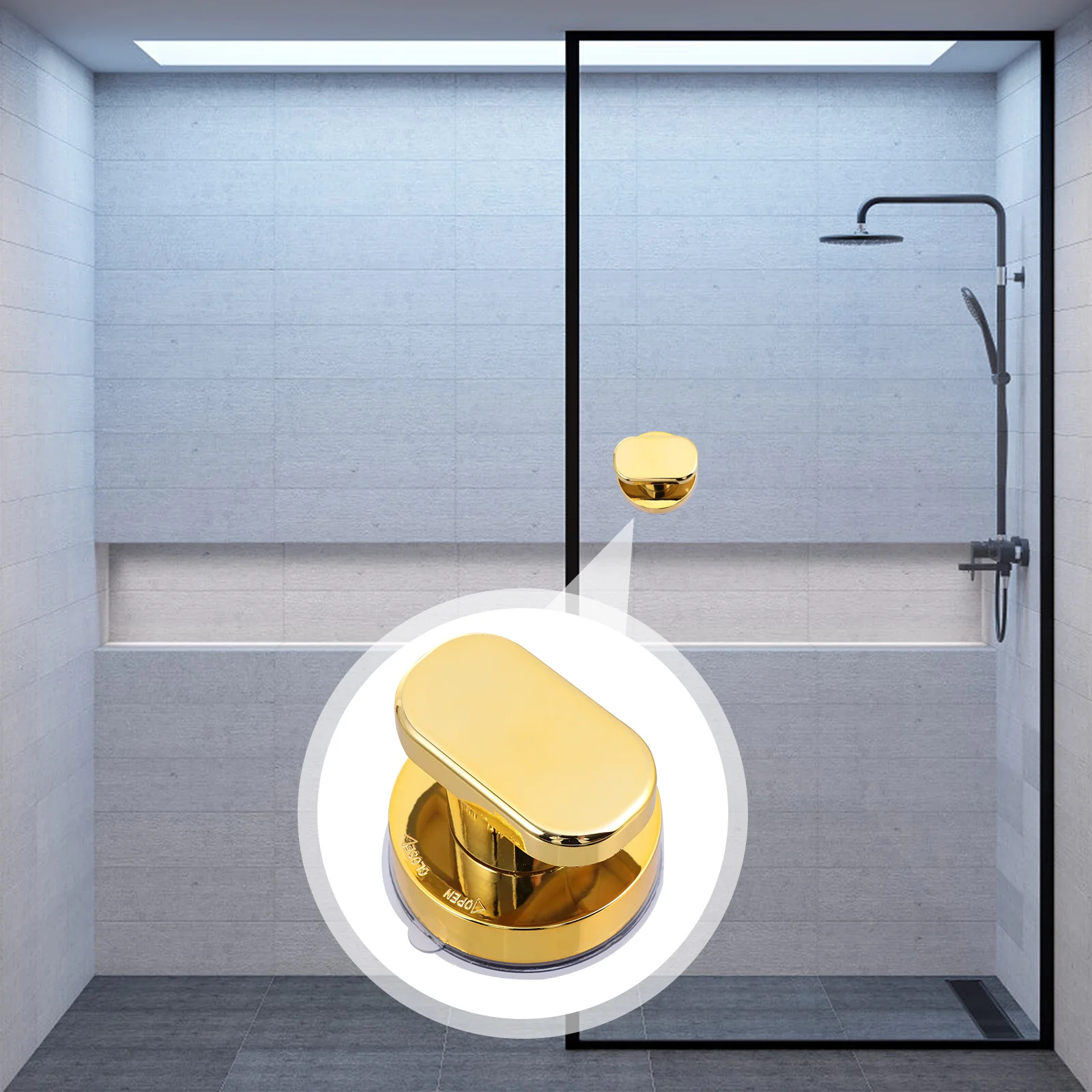 

1Pcs Suction Cup Handle Reusable Strong Suction Grab Bar Bathroom Glass Door Holder Safety Handrail for Elders Children Home