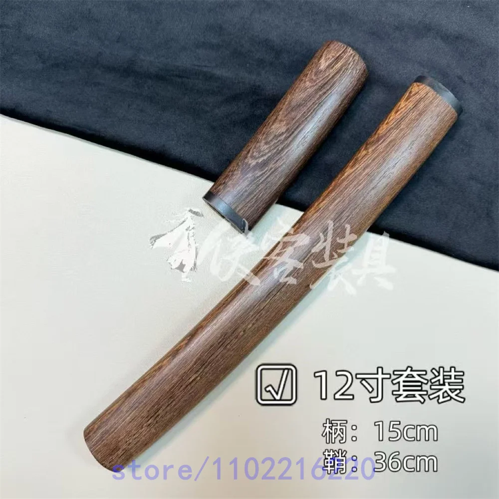 Excellent Wooden Saya Scabbard Sheath +Tsuka Handle For Bushido Iaido Kendo Japanese Sword Wakizashi Tanto Samurai Katana Parts