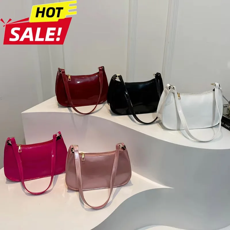 

Retro Solid Color PU Leather Shoulder Underarm Bag Women's Fashion Handbags Casual Hobos Purses and Handbag Ladies Hand Bags