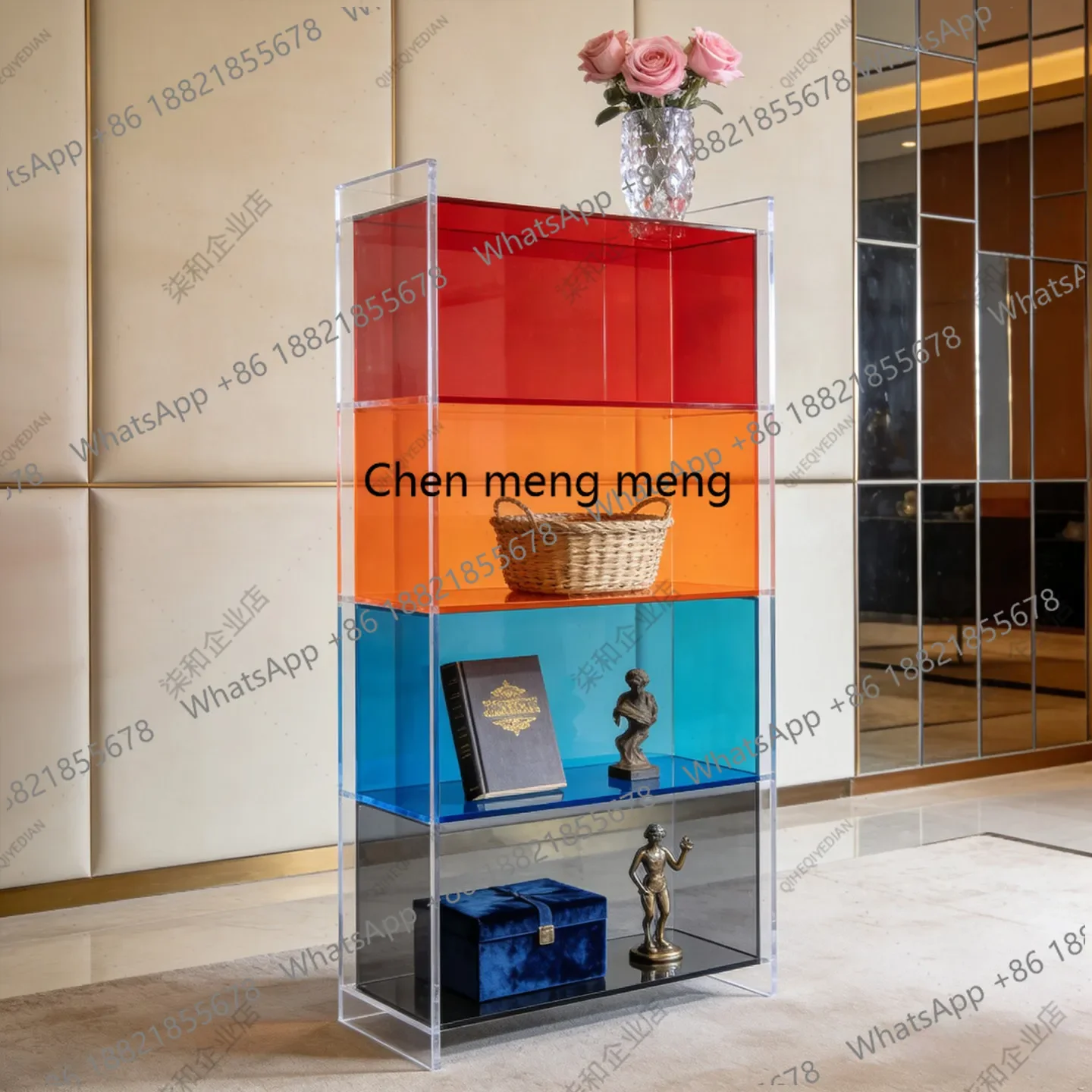 A74Acrylic shelf shoe store, display, multi-layer, showroom products, display, storage rack
