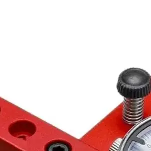 Red Aluminium Alloy Table Saw For Dial Indicator Gauge Corrector Kit 0.01in Accuracy Adjustable Calibrating Tool For Workshop Ma