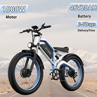 E Bicycle 1500W Dual Electric Motor 48V20AH Samsung Battery Electric Bicycle 26-inch Fat Tires All Terrain Electric Bicycle