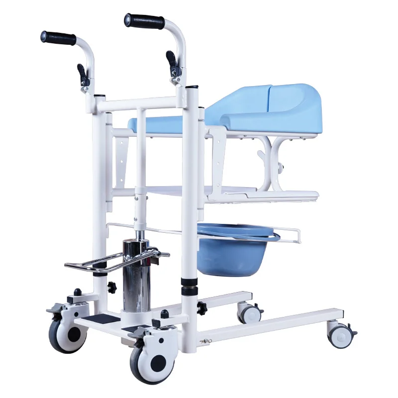 

Toilet Shower Transfer Chair for Elderly Patients Manual Commode Lift Chair Bathroom Safety Multi Functional Household Use