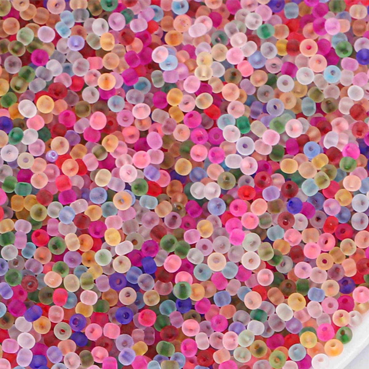 3mm 1100pcs High-Quality Multi-Color Frosted Glass Rice Beads Handmade Jewelry Pine Beads DIY Bracelet Necklace Material