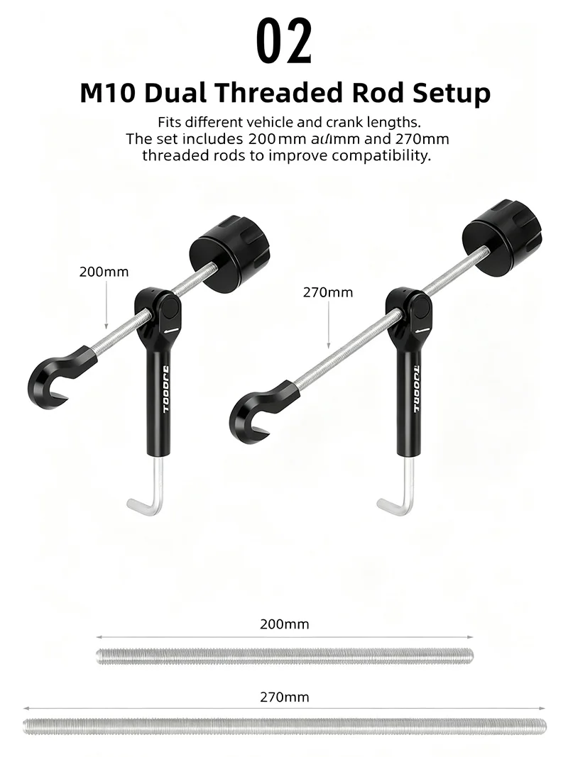 TOOPRE Kurbelschrauben-Entfernungswerkzeug 8/10 mm Schraubenschlüssel für SRAM DUB Kurbelgarnitur Fahrradkurbelabdeckung Demontage-Reparaturwerkzeug – Detail 8