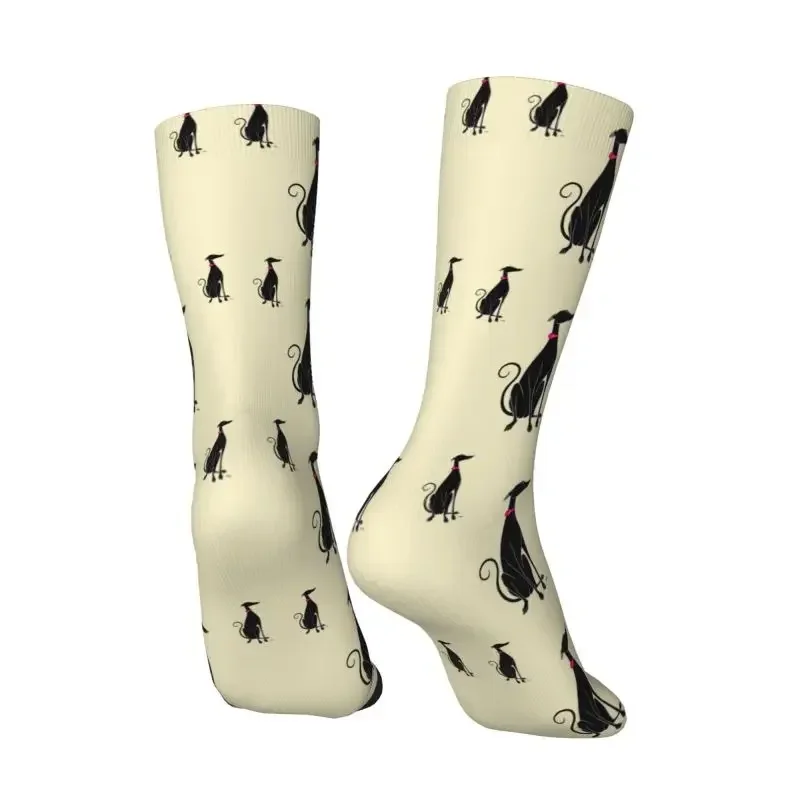 Snooty Mens Crew Socks Unisex Fun 3D Printing Greyhound Whippet Dog Dress Socks