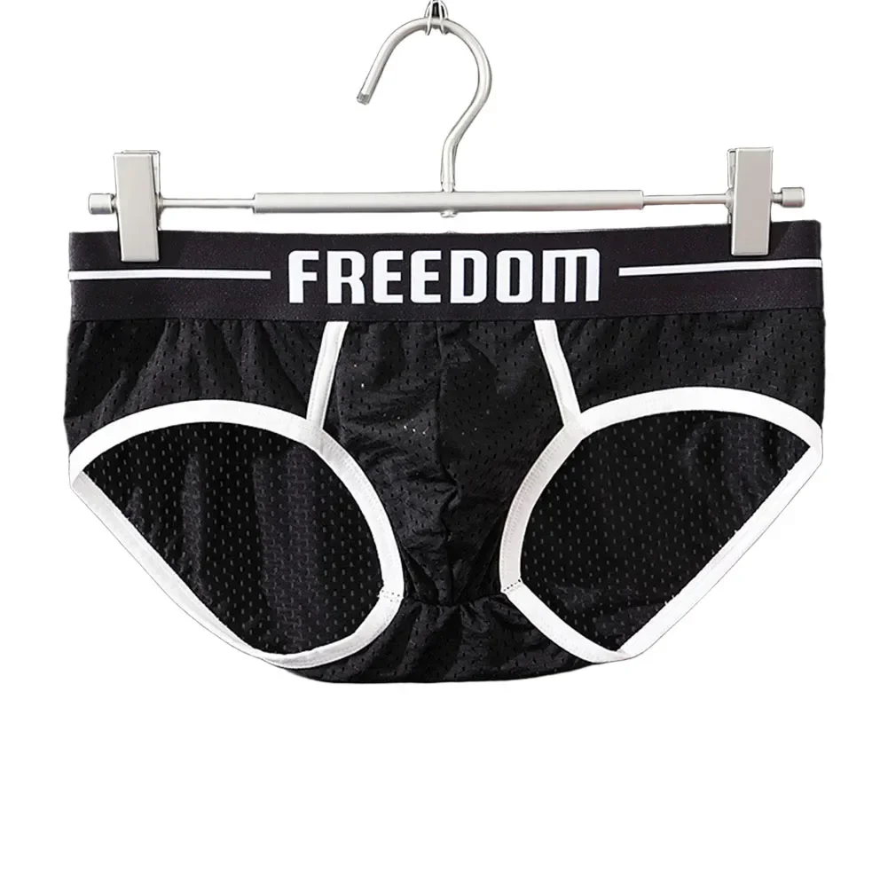 

For Daily Wear Mid-waist Bikini Breathable Briefs Underwear For Comfort Breathable Mesh Pouch Underwear Men's Undergarments