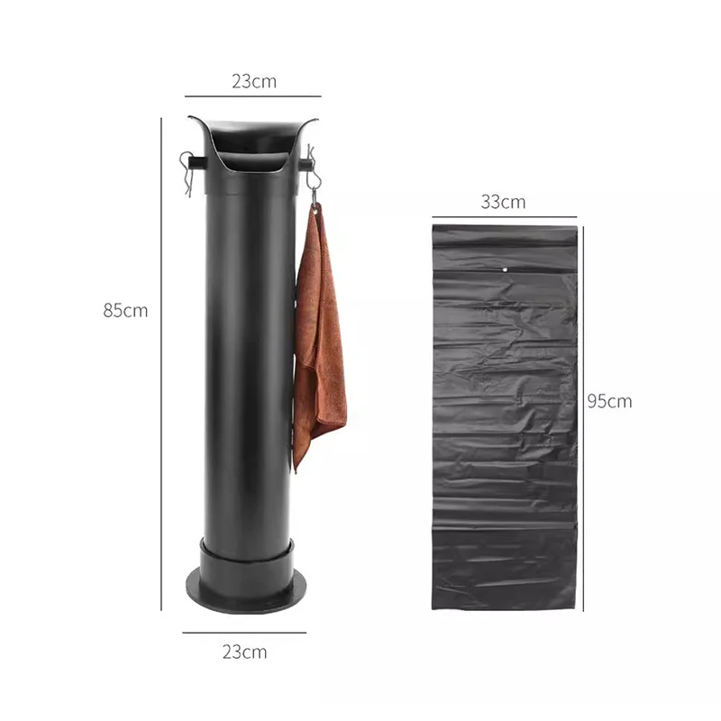 Large Capacity Coffee Knock Bucket with Towels Espresso Coffee Grounds Container Standing Tall Floor Collector Trash Can