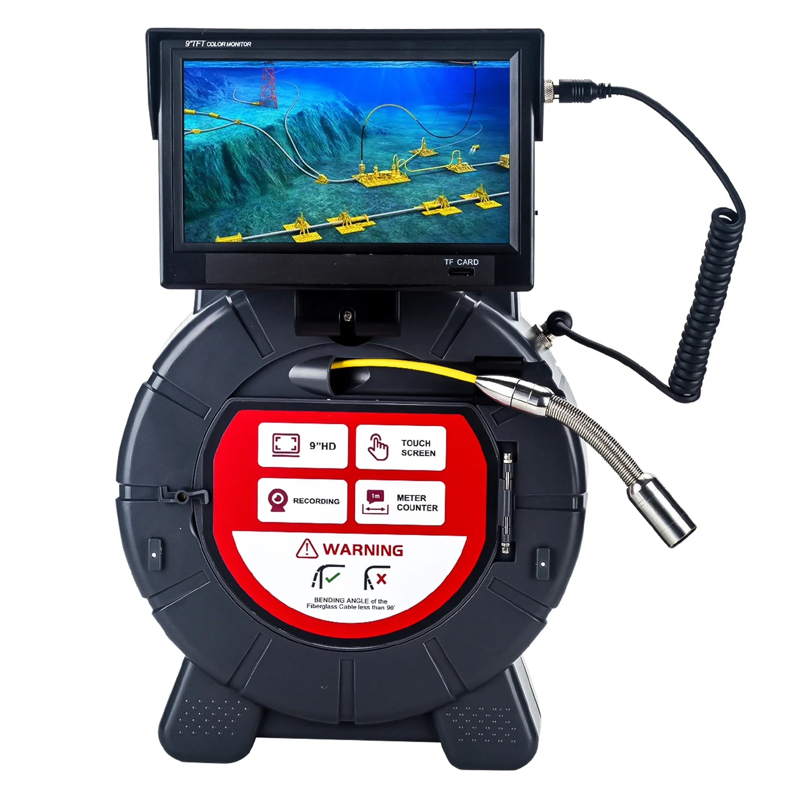 

Outdoor Municipal Pipelines Sewer Endoscope Camera 1080p Resolution Pipe Camera Inspection Counter Meter DVR Recording