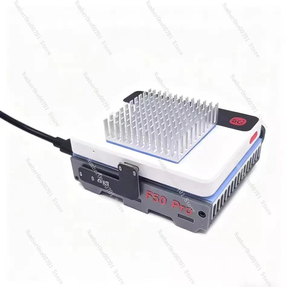 F50 Pro Cooling Fan Stand, Aluminum Alloy Body, Type-C USB Powered, Smart Thermostat & Constant Speed Fan for Mobile Hotspot