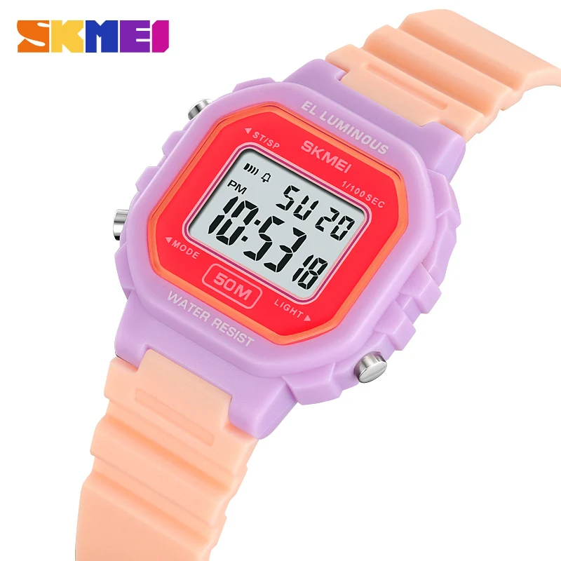 SKMEI Woman Watch Top Luxury Brand Sport Watch Electronic Digital Wrist Clock 50M Waterproof Woman\'s Watches 2326
