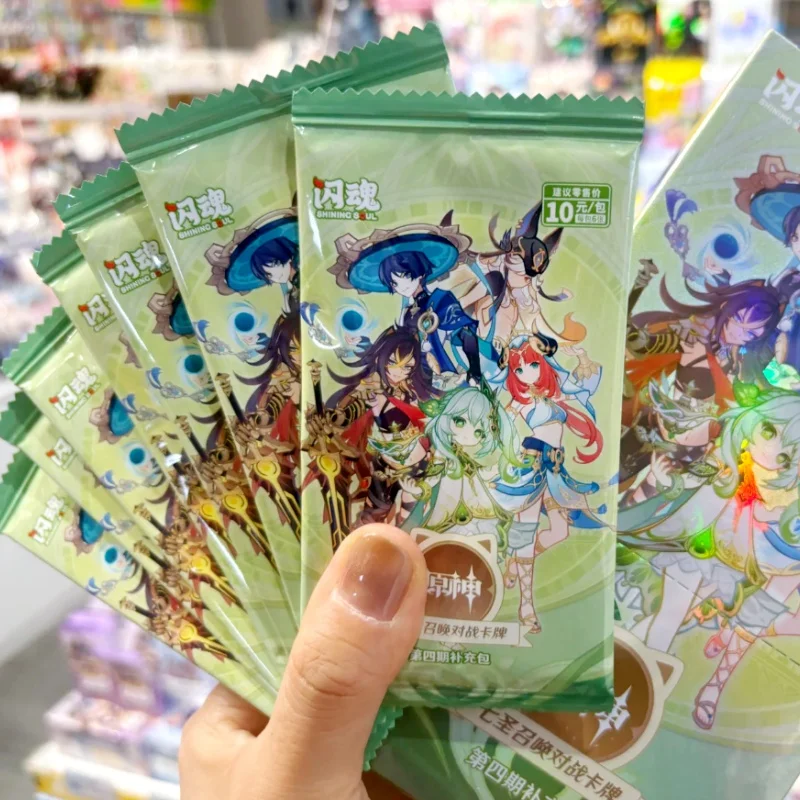 

Original Genshin Impact Card Vol.4 Genius Invokation Tcg Battle Card Anime Character Competitive Booster Game Collection Cards