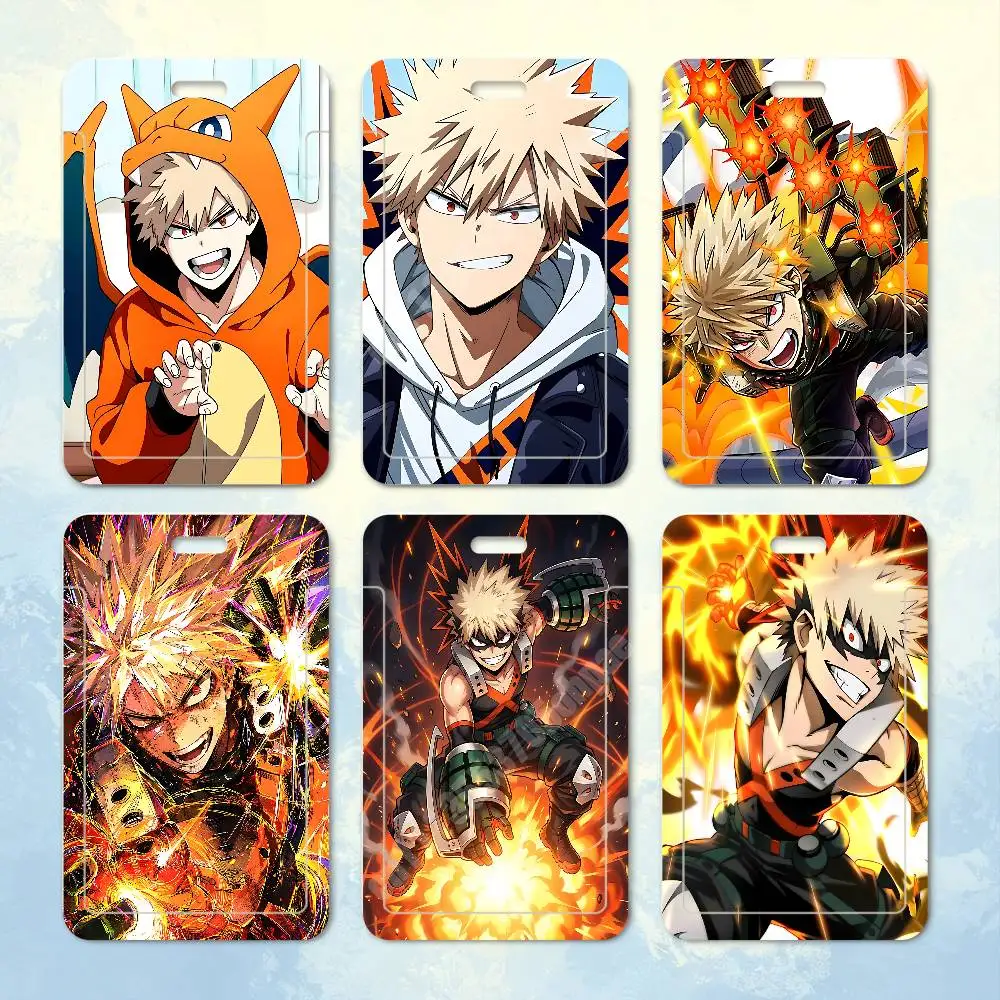 MHA Bakugou Katsuki H-Hero A-Academia Plastic Card Holder Worker ID Card Clear Transparent Employee Visitor Pass