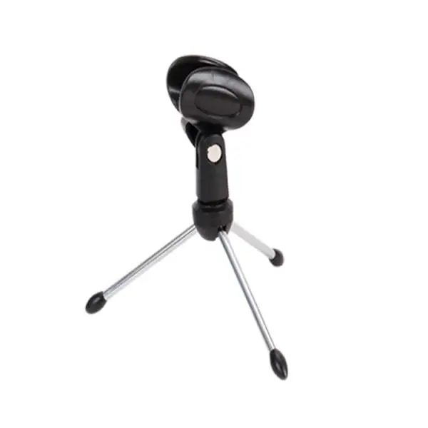 Adjustable Stable Desk Table Top Mic Microphone Tripod Clamp Stand Holder Black