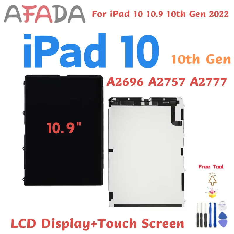 

10.9" LCD For iPad 10 10.9 10th Gen 2022 LCD Display Touch Screen Digitizer For iPad 10 LCD A2696 A2757 A2777 Replacement