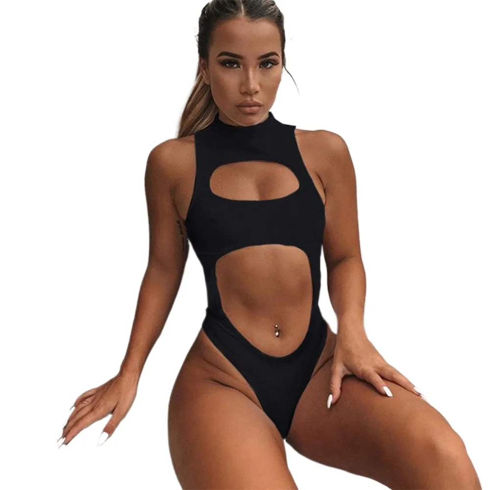 Customized LOGO Women's European and American One-piece Bikini Large Size Sexy Swimsuit Swimsuit Bikini with Zipper