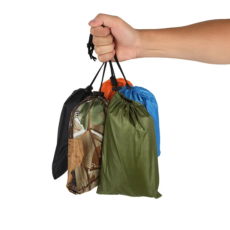 Multi-functional Cloth Storage Bag Outdoor 3-in-1 Integrated Raincoat Windproof and Rainproof for Hiking Cycling