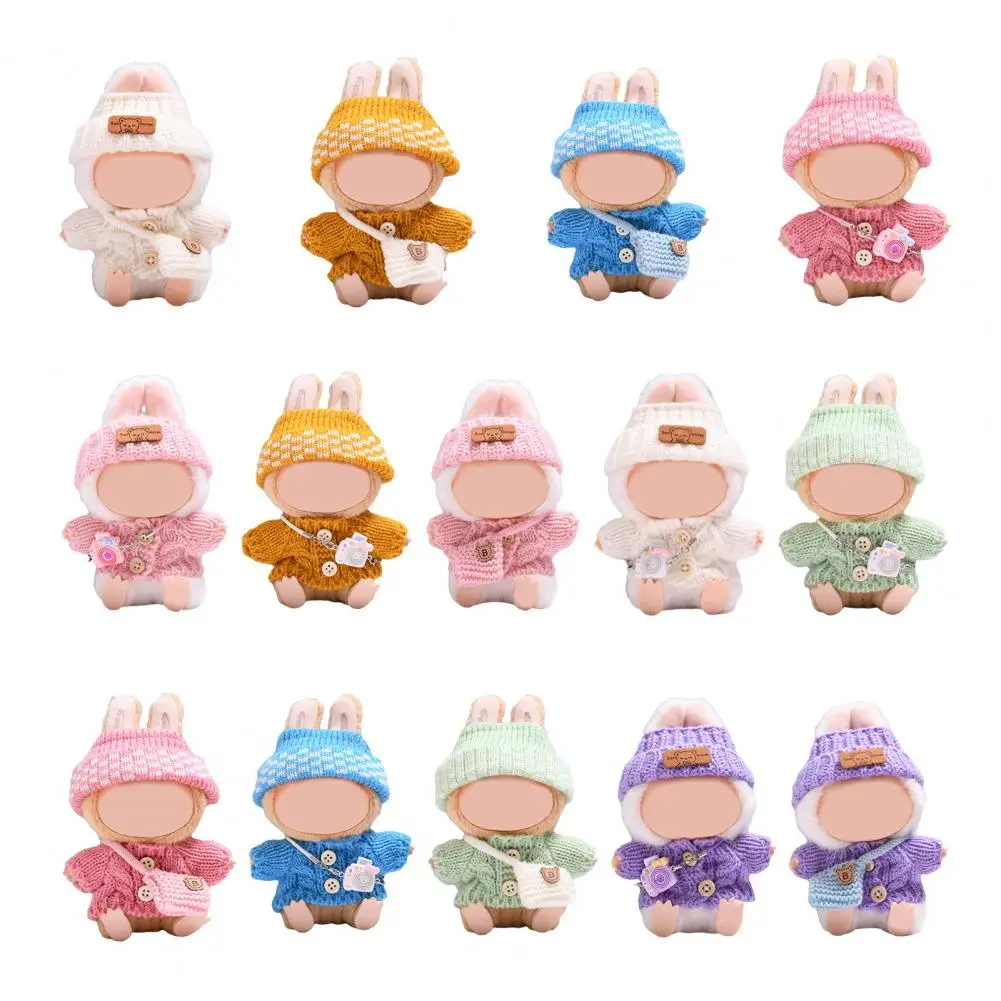 Puppenkleidung, süßes Pullover-Mützen-Set für 17 cm große Puppen, Kleidung, Ersatz-Babypuppen-Outfits für Mottopartys und Fotoshootings