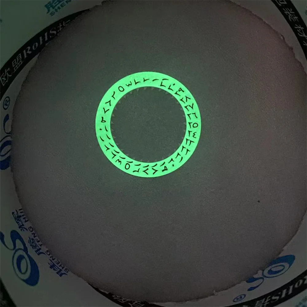 ปฏิทิน Disk สีเขียวส่องสว่างศิลปะคำตัวอักษรปฏิทินสำหรับ NH35/NH36/4R35/4R36นาฬิกาการปรับเปลี่ยนอุปกรณ์เสริม