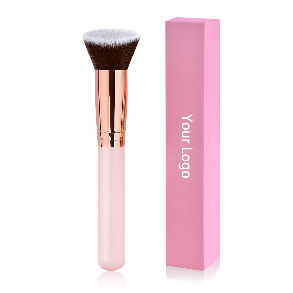 10pcs Free Private Label Makeup Brushes Foundation Loose Powder Concealer Blending Brush Pink Beauty Makeup Tool Wholesale