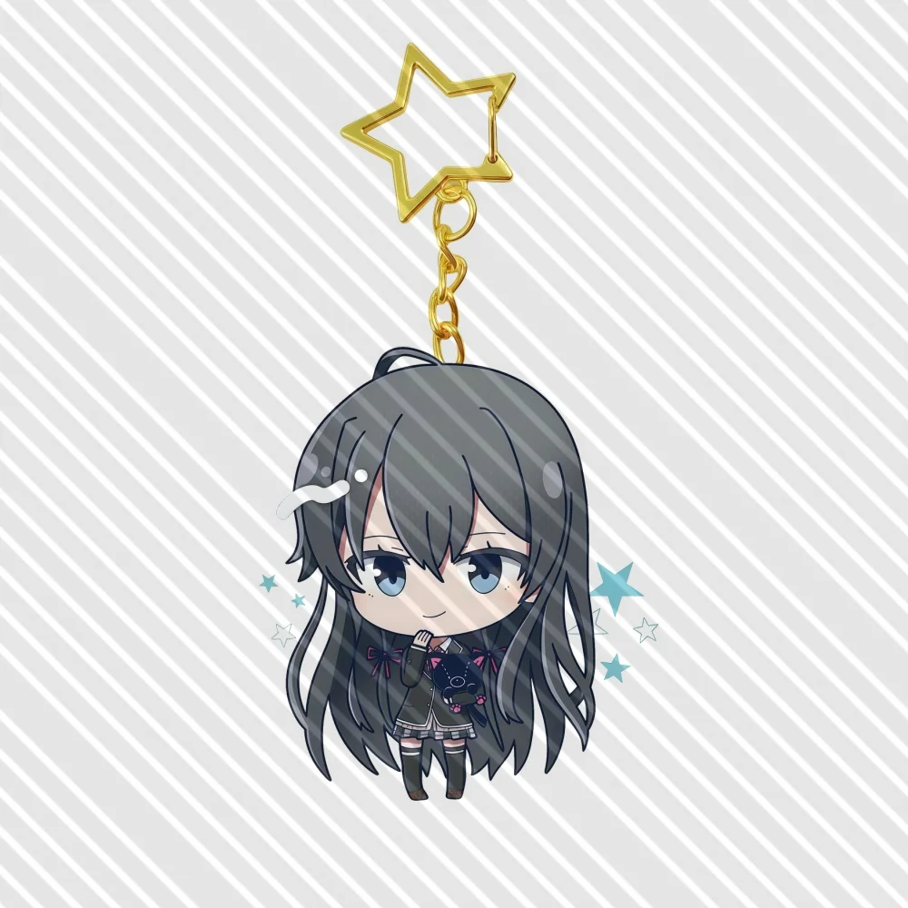 6CM Anime cute My Teen Romantic Comedy SNAFU Acrylic Keychain Cosplay Charm Characters Ornament Accessories Good Christmas Gifts
