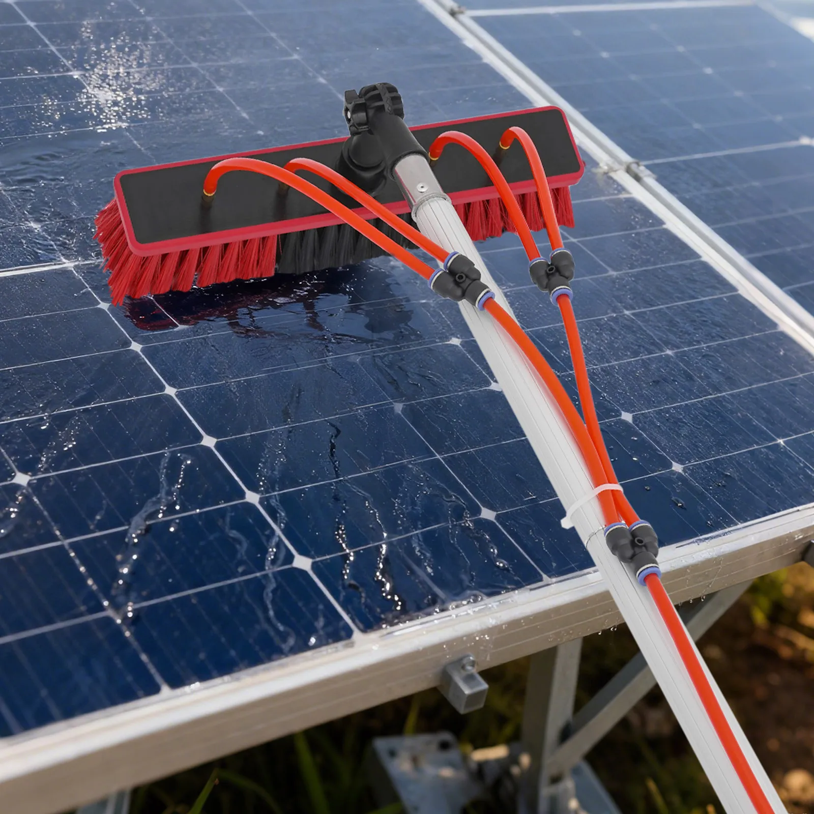 

Window Cleaning System Cleaning Brush&Pole Cleaning Kit for Solar Panel Solar Panel and Outdoor Window Cleaning Kit 7/8/10 Meter