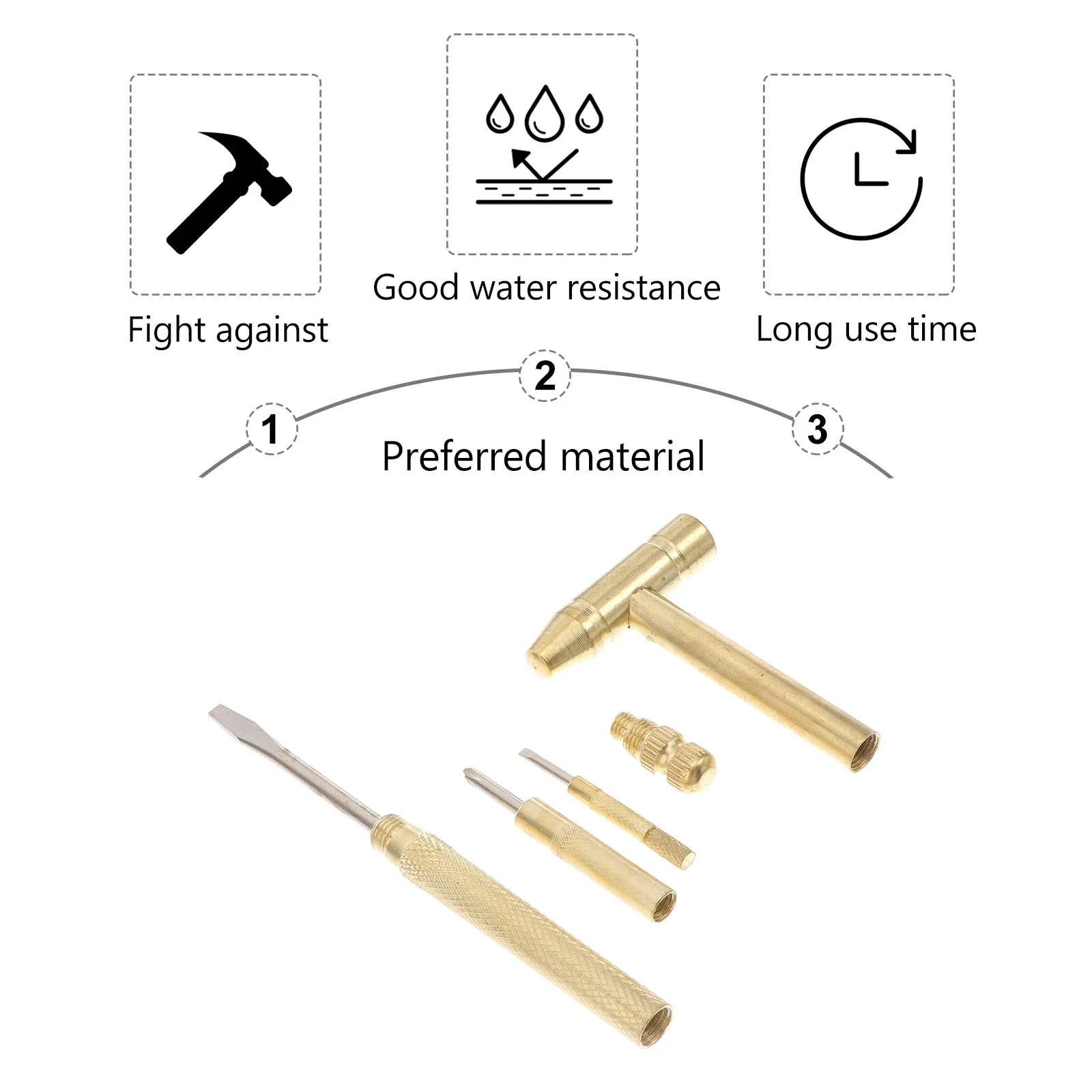 

6 in 1 Multifunctional Mini Ball Hammer Screwdriver Set Durable Portable Multipurpose Repair Tool Double Headed Hammer