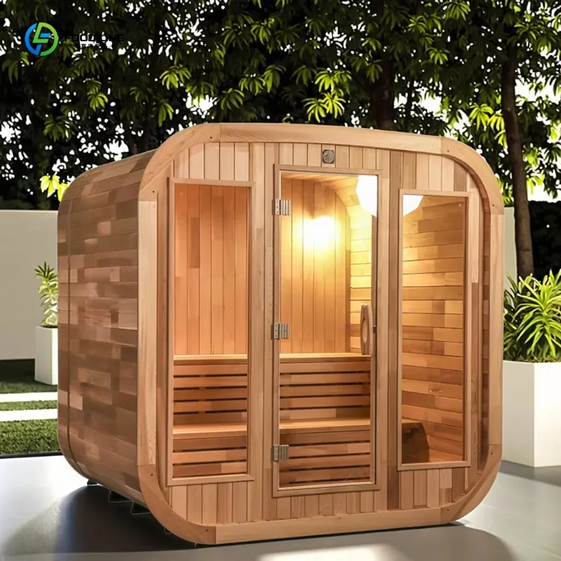 Customized Multi-size Outdoor Wooden Sauna Bucket, Customizable Household Wet & Dry Steam Room