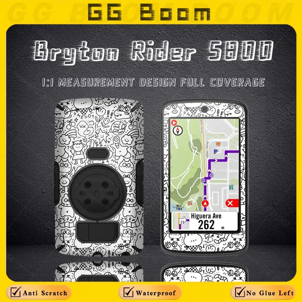 For Bryton Rider S800 GPS Bike Cycling Computer Decor Sticker Shell Protection Decal Scratch-Resistant Waterproof Accessories