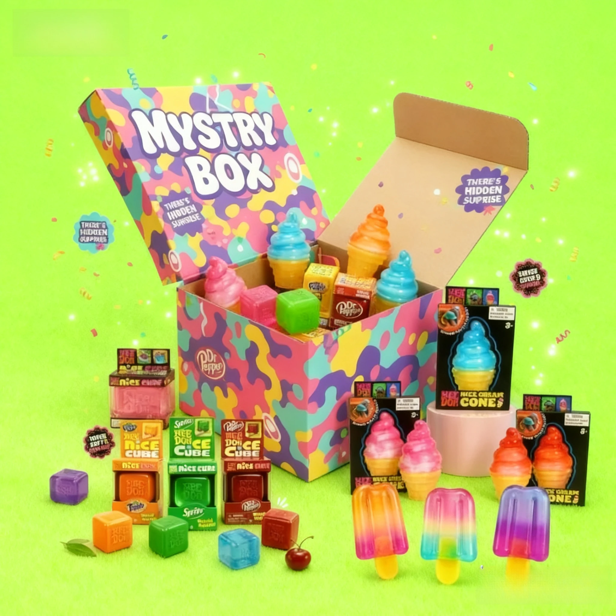 

Hot 2026 Cute Summer Squishy Blind Box – 1 Independent Random Draws Lucky Surprise Set