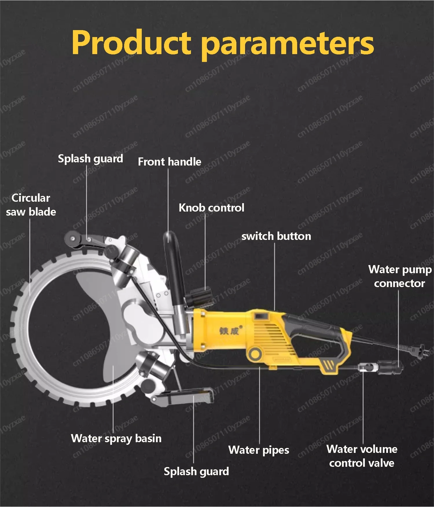 Brushless Ring Saw High Frequency New Wall Cutting Machine Dust free Portable Reinforced Iron High Power Concrete Cutting Machin