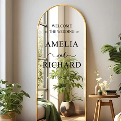 Personalised Welcome to the Wedding Sign Sticker for mirrors Custom Vinyl Decal for Wedding Decor Reception Entrance Sticker