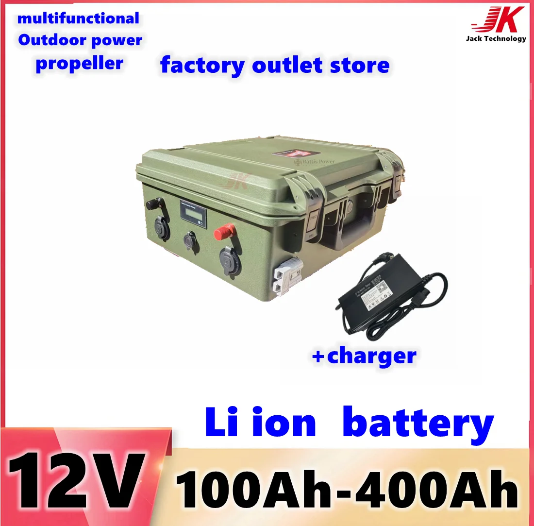 

12V 100Ah 150Ah 180Ah 200Ah 250Ah 300Ah 400Ah Li Ion Battery for lighting Trolling Motor,Outdoor Camping,RV,inverter EVboat