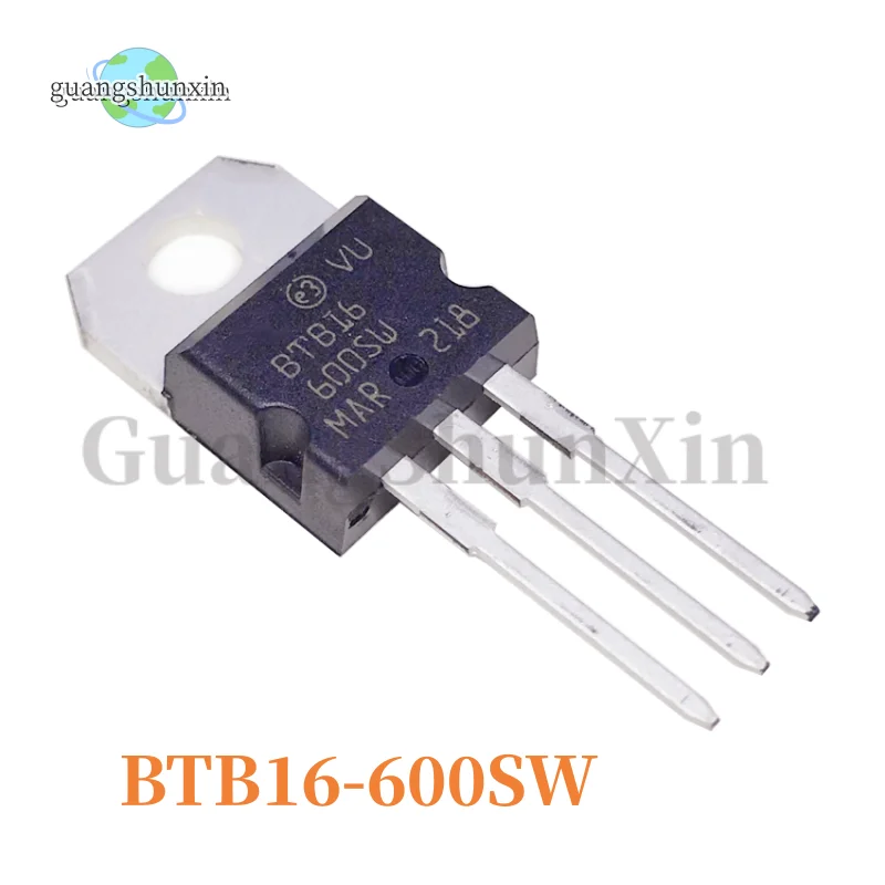 10PCS BTB16-600SW BTB16-700BW BTB16-800 BTB16-800C BTB24-800BW DIP TO-220 Bidirectional thyristor Good quality of large chips