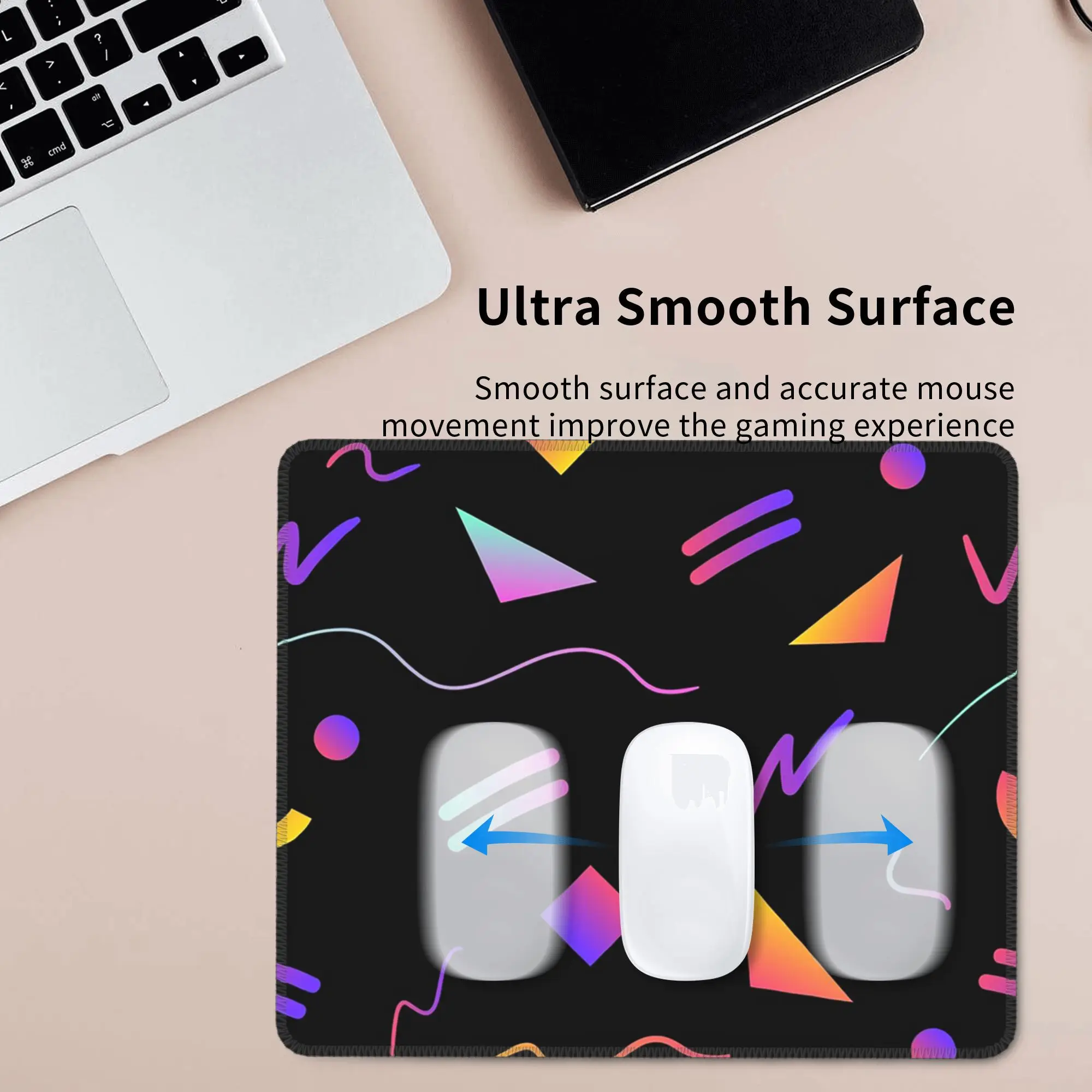 レトロ 80 年代パターンマウスパッドコンピュータキーボードマウスマットゲーム PC ラップトップデスクマットオフィスアクセサリーテーブルマット