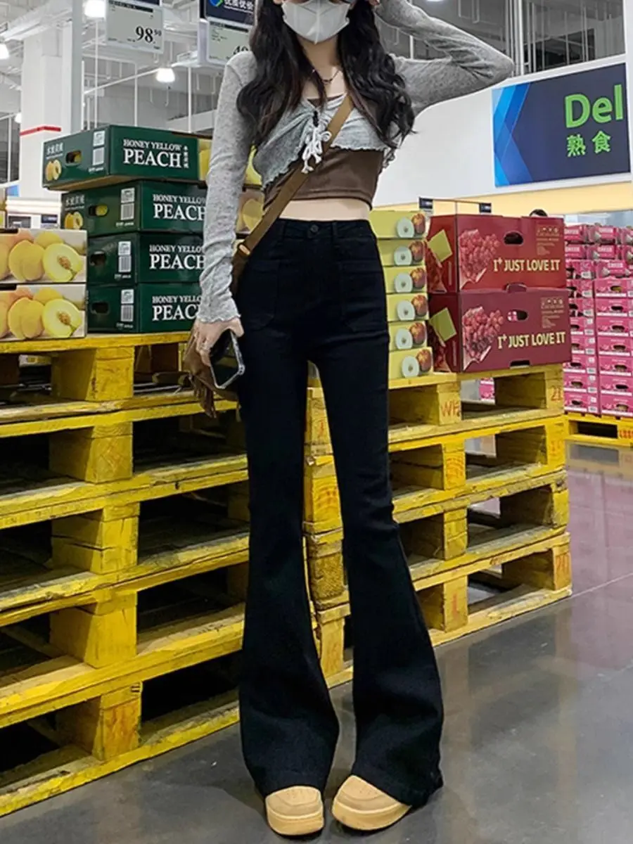 Jean taille haute des années 90, vêtements Vintage, Slim, extensible, confortable, tissu en coton doux, Denim féminin, mode basique Simple, tout