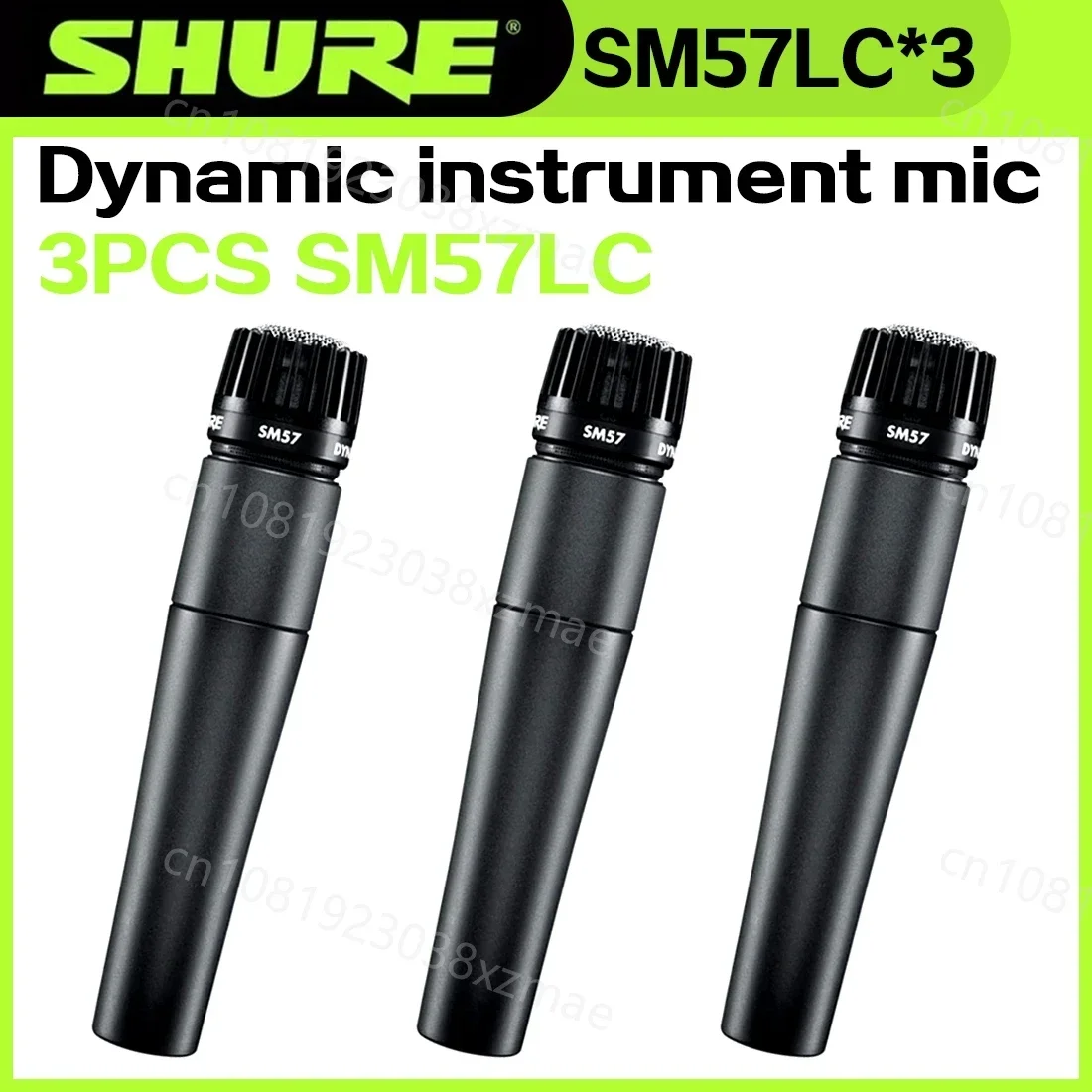 Microphone dynamique SHURE SM57 original, 3 pièces, micro professionnel filaire à main, cardioïde, pour karaoké, scène, studio d'enregistrement