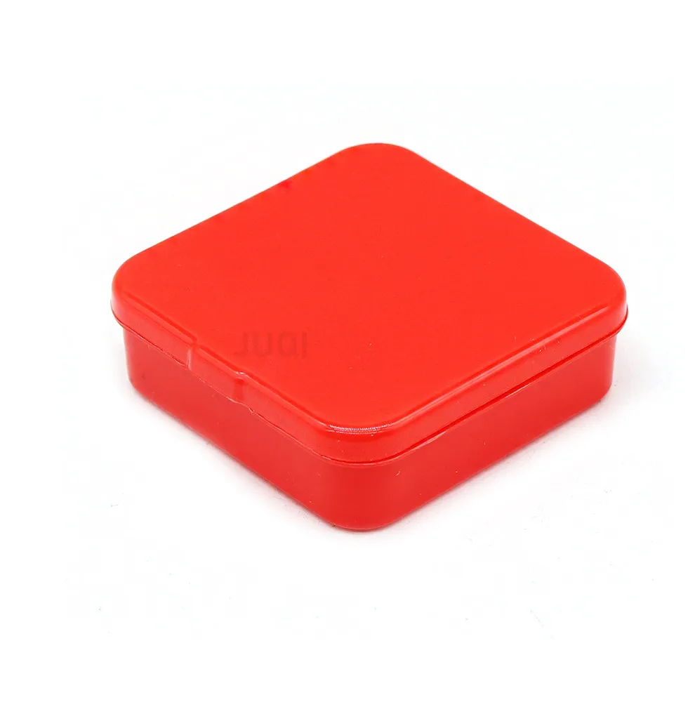 2024 new square red mini plastic accessory box, fishing gear small box, tool kit box, storage box, jewelry box  6.5*6.5*2CM