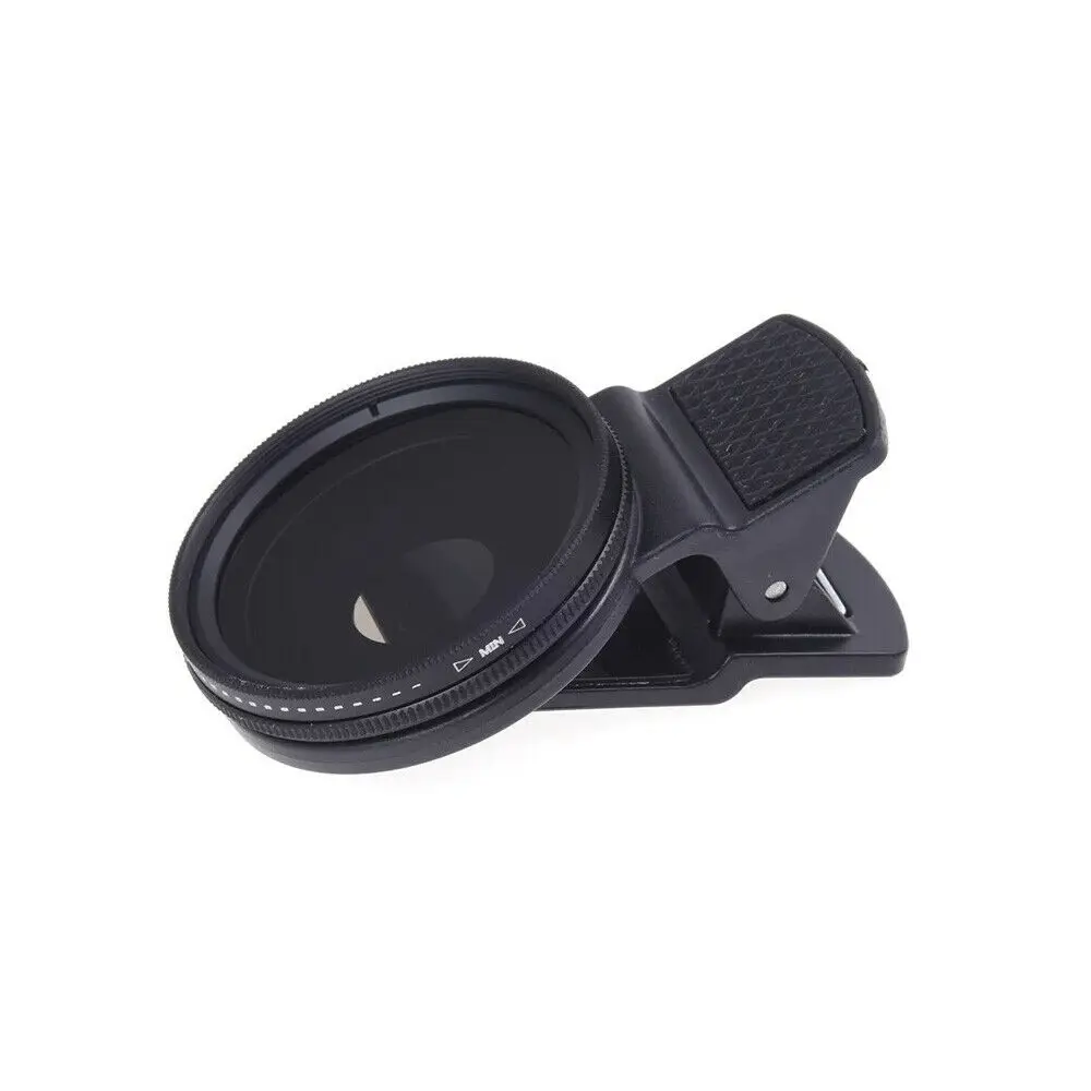 37mm Cell Phone Camera Lens Professional Variable ND Filter Neutral Density ND2-ND400 For Xiaomi Samsung Mobile Phone With Clip