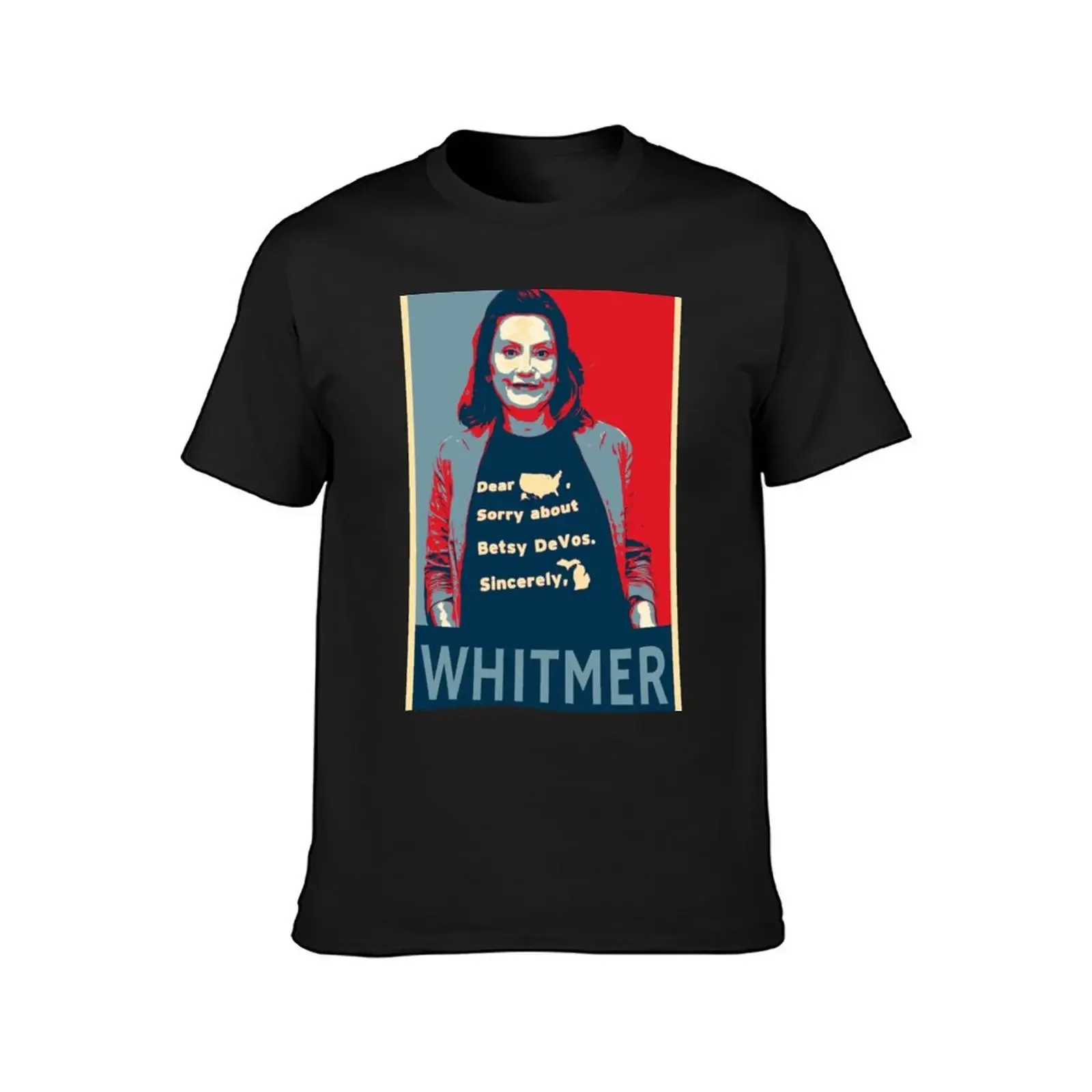 Whitmer devos T-Shirt cheap stuff man t shirt aesthetic clothes sweat cotton t shirt men