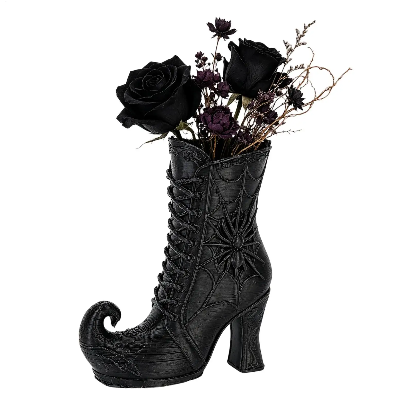 3D Printed Witch Boot Pen Holder Spooky Halloween Desk Organizer For Markers & Pencils, Unique Magics Decor Gift For Home Office