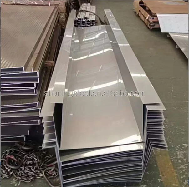 201/304 Stainless Steel Gutter Rain Gutter Manufacturer Bending Welding Processing Roof Building Drainage Trough