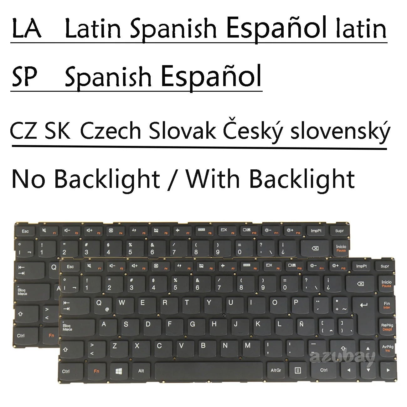 Teclado latino LA español checo eslovaco para Lenovo LENOVO YOGA 500-14IBD 500-14IHW 500-14ACL 500-14ISK 5CB0K65042 MP-13P86LA-H27