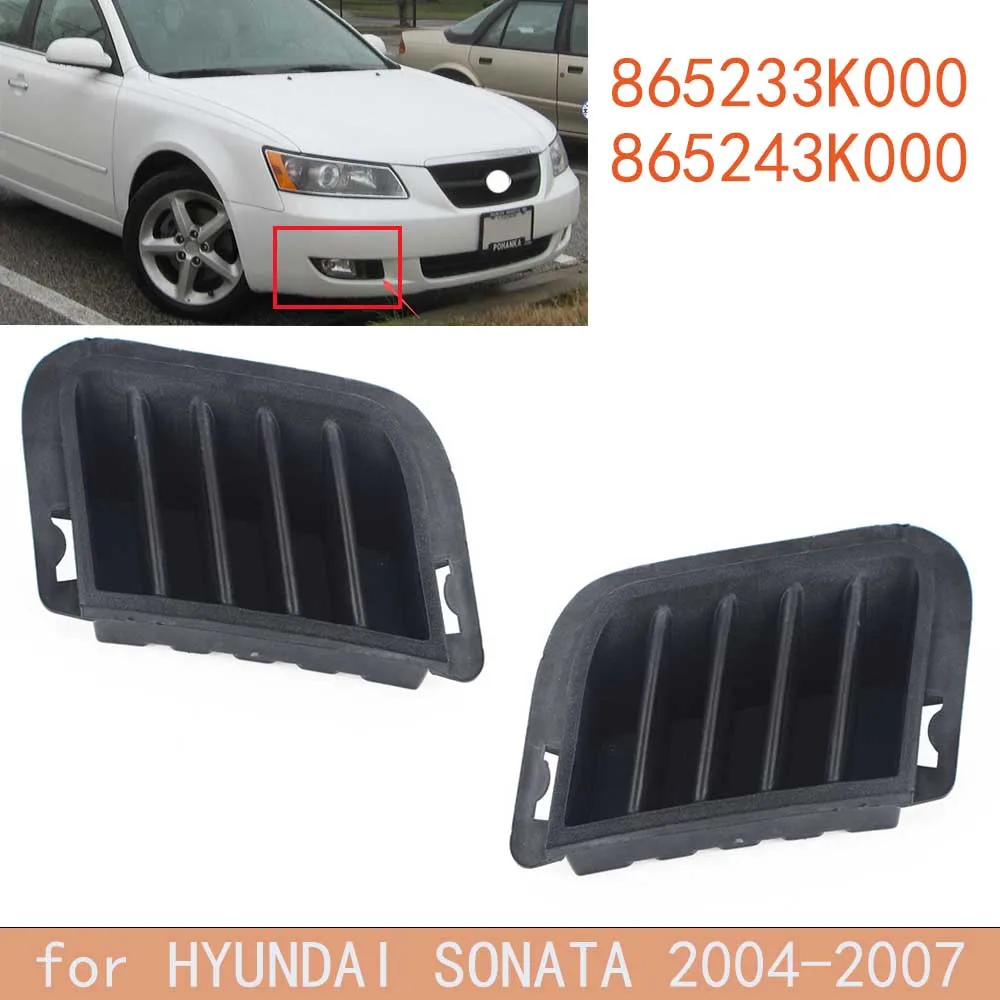 865233K000 865243K000 Front Bumper Grille for HYUNDAI SONATA 2004 2005 2006 2007 Fog Light Covers Grill Hood Active Air Shutter