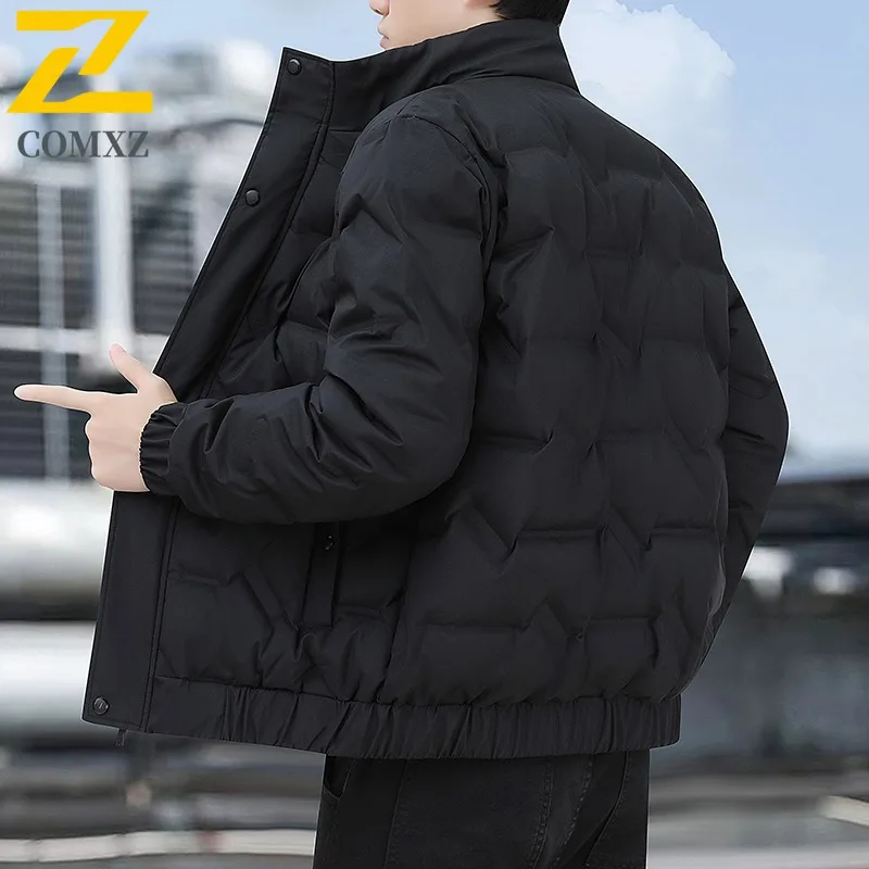 COMXZ Winter Jacket High Quality Windproof Business Commuting Puffer Jacket Ski Comfortable Stylish Padding Coat Men's Clothing