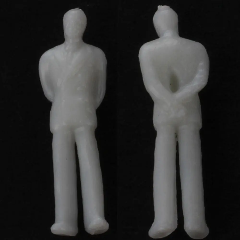 10/50Pcs Miniature White Figures Architectural Model Human Scale Model ABS Plastic Peoples 1:50/75/100/150/200 Scale Model