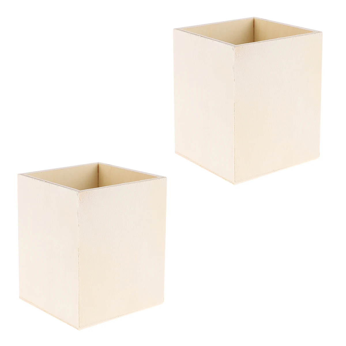 

2pcs Pen Holder Wooden Organizer Pencil Container DIY Snowflake Clay Desk Accessories Sturdy Structure Lightweight Home Office