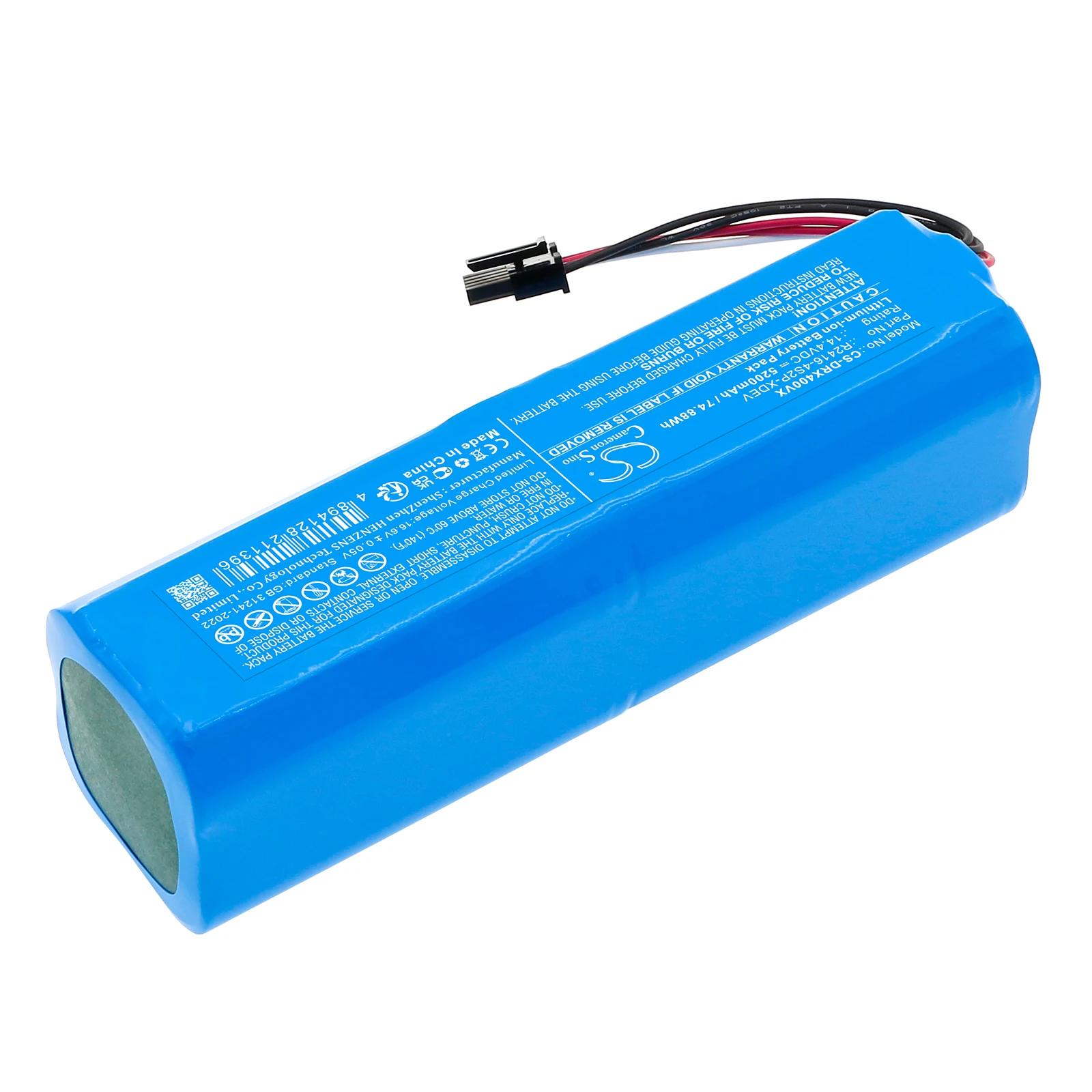 Replacement 14.4V 5200mAh Vacuum Battery R2416-4S2P-XDEV for Dreame RLX73CE, X40 Master